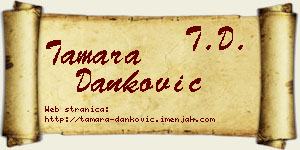 Tamara Danković vizit kartica